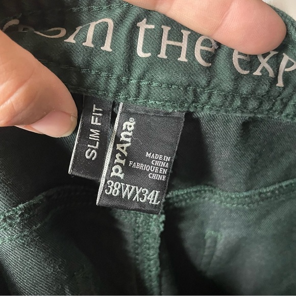 Prana Slim Fit Bridger Pants Green Mens Size 38 x 33 - Picture 7 of 9